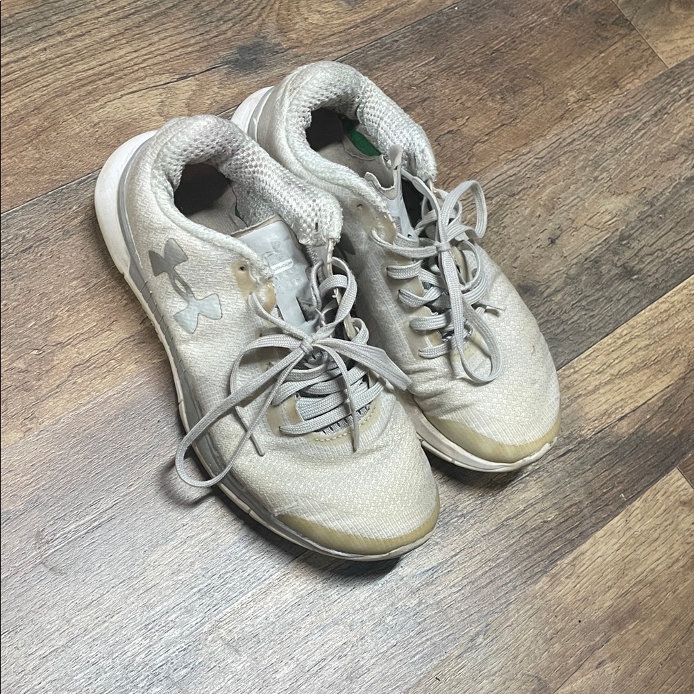 Under Armour Cream Athletic Shoes